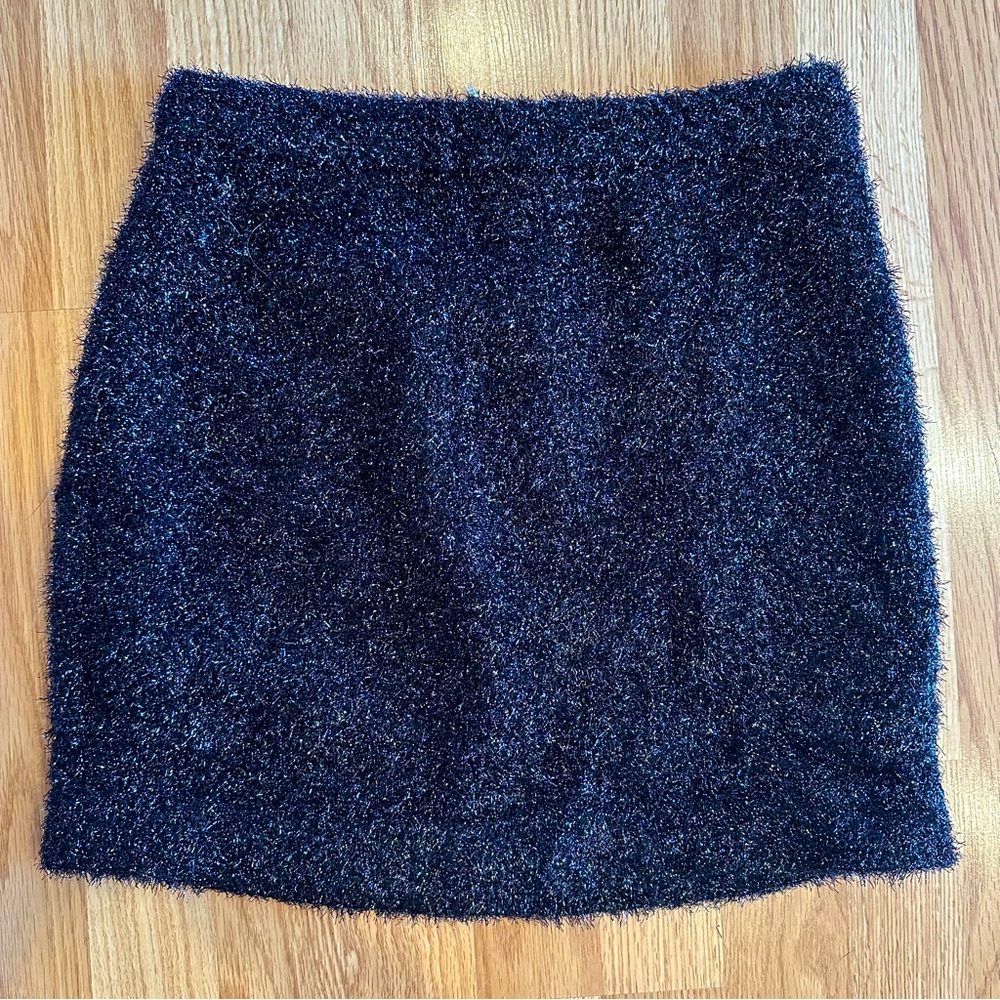 Kate Space black tinsel mini skirt